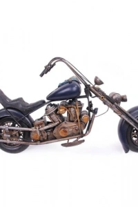 Dekoratif El Yapımı Metal Motorsiklet