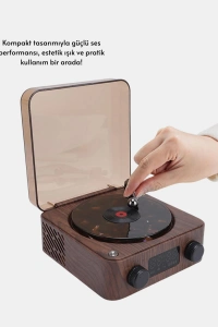 Dekoratif Gece Işıklı Bluetooth Hoparlör – Saatli Tasarım