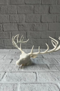 Dekoratif Geyik Başı Heykel 25 cm Modern Minimal Tasarım