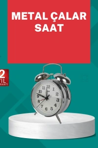 Dekoratif Gümüş Işıklı Alarmlı Masa Saati Sessiz Mekanizma