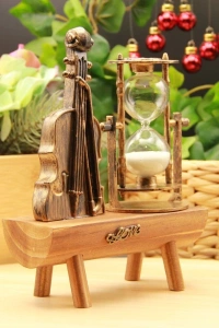 Dekoratif Keman Tasarımlı Kum Saati