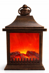 Dekoratif Ledli Şömine Lamba Model 2