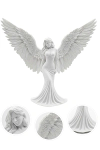 Dekoratif Melek İnsan Figürlü 3D Heykel Biblo Modern Ev Dekoru