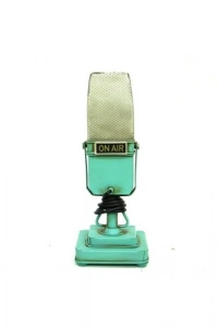 Dekoratif Metal Mikrofon