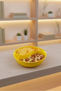 Dekoratif Sarı Çerezlik Kase 4’lü Set 3x12 cm