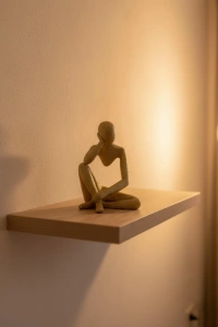 Dekoratif Sarı İnsan Figürü Modern Masa ve Raf Süsü