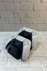 Dekoratif Siyah İkili Gamepad Standı 7x18 cm