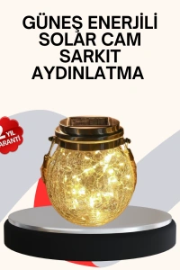 Dekoratif Solar Cam Şişe LED Lamba Gün Işığı Renk