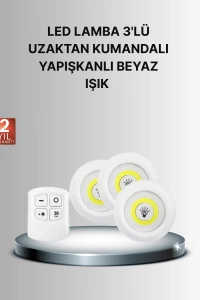 Dekoratif ve Pratik 3’lü Kumandalı Spot LED Aydınlatma