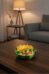 Dekoratif Yeşil Çerezlik Kase 4’lü Set 3x12 cm