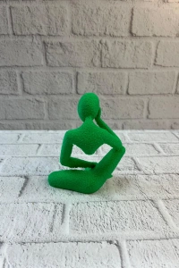 Dekoratif Yeşil İnsan Figürü Modern Masa ve Raf Süsü