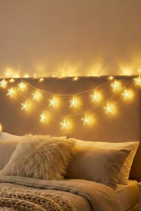 Dekoratif Yıldız LED Aydınlatma 5 Metre Sabit Işık İç Mekan Kullanım