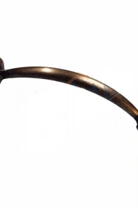 Dekoratif Zamak Yaprak Kulp - 96mm, Eskitme, 1 Adet