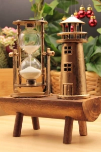 Deniz Feneri Biblolu Kum Saati