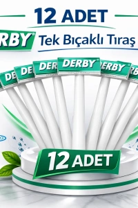 Derby Tek Bıçaklı Tıraş Bıçağı Avantajlı Paket Seçenekleri 12 ADET