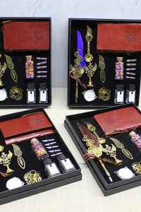 Deri Defterli Divit Hokka Ve Mühür Seti Model 2