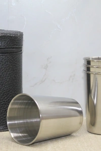 Deri Kılıflı 4lü Shot Bardak