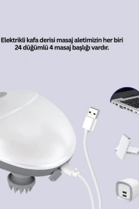 Derin Masaj Sağlayan Elektrikli Kafa Masaj Aleti