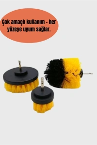 Derinlemesine Temizlik İçin Dayanıklı Kıllı Matkap Fırçası Başlığı