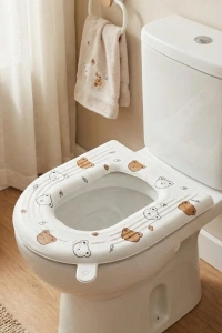 Desenli Klozet Oturak Kılıfı