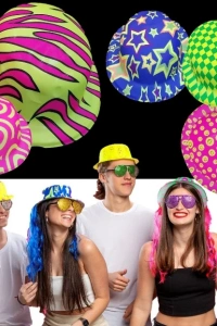 Desenli Plastik Parti Şapkası