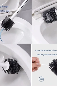 Deterjan Hazneli Silikon Tuvalet Fırçası