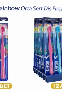 Difas Rainbow Orta Sert Diş Fırçası Medium 1ADET