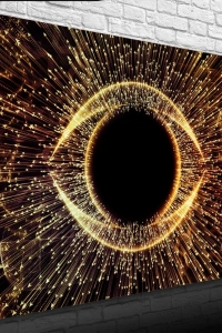 Digital Yanılsama Siyah ve Kahve Tonlarda Kanvas Tablo 50x 70