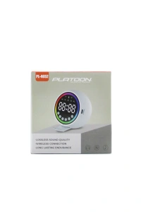 Dijital Çalar Saat - Bluetooth Özellikli Mini Hoparlör - USB Şarjlı - Işıklı