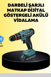 Dijital Ekranlı Matkap Seti Çift Akülü