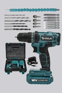 Dijital Ekranlı Matkap Seti Çift Akülü