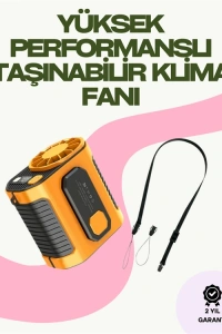 Dijital Göstergeli Turbo Taşınabilir Fan – USB Type-C, 3 Serinlik Modu