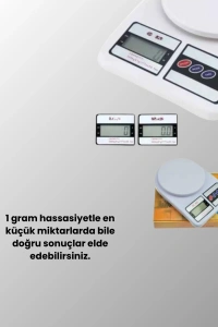 Dijital Mutfak Terazisi 10kg Kapasiteli 1g Hassasiyetli
