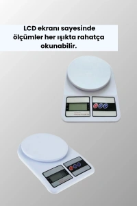 Dijital Mutfak Terazisi 10kg Kapasiteli 1g Hassasiyetli
