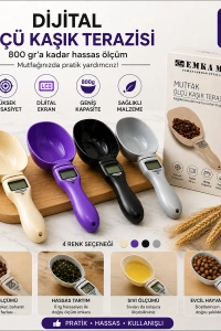 Dijital Ölçü Kaşığı - Terazili - 800 gr Ölçme Kapasitesi