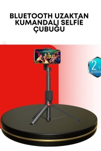 Dikey ve Yatay Çekim Destekli Selfie Stick Tripod