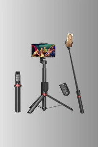 Dikey ve Yatay Çekim Destekli Selfie Stick Tripod