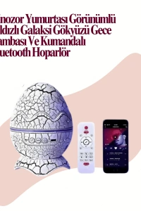 Dinozor Yumurtası Tasarımlı Projektörlü Gece Lambası