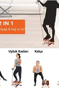 Direnç Lastikli Mini Stepper Egzersiz Aleti