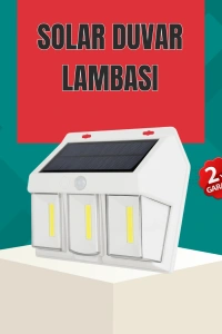 Dış Mekan Solar Duvar Lambası – 120° Hareket Algılama, 3 Işık Modu