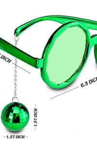 Disko Toplu Küpeli Parti Gözlüğü Yeşil Renk