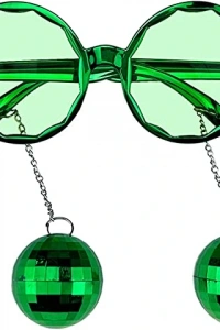 Disko Toplu Küpeli Parti Gözlüğü Yeşil Renk