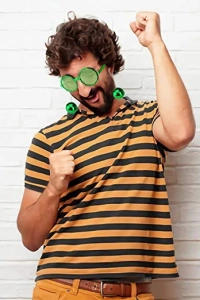 Disko Toplu Küpeli Parti Gözlüğü Yeşil Renk