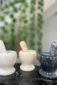 Doğal Cilalı Mermer Havan