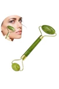 Doğal Yeşim Roller ve Gua Sha Yüz Şekillendirme Seti