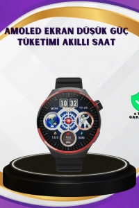 Dokunmatik Akıllı Saat Kablosuz Şarj AMOLED Ekran