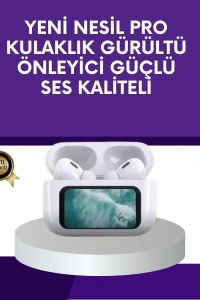 Dokunmatik Ekranlı Bluetooth Kulaklık ANC Gürültü Önleme Suya Dayanıklı