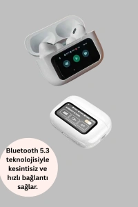 Dokunmatik Ekranlı Bluetooth Kulaklık ANC Gürültü Önleme Suya Dayanıklı