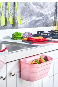 Dolap Kapağı Organizeri - Tezgah Çöp Kutusu