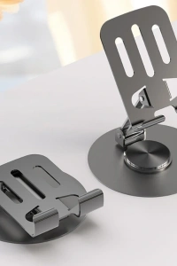 Dönebilir ve Katlanabilir Masaüstü Metal Telefon Tutucu